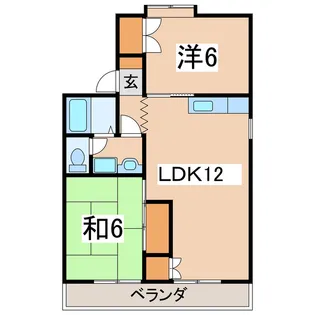 コーポそめや【1階】の間取り