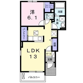 アナハイムアベニュー I【1階】の間取り