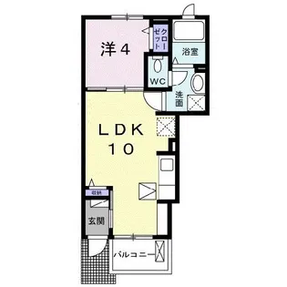 ル・フルール【1階】の間取り
