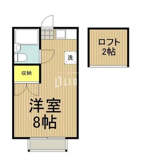 ハイツみのる【2階】の間取り