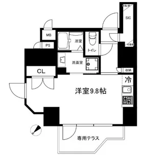 CREAL premier恵比寿【1階】の間取り
