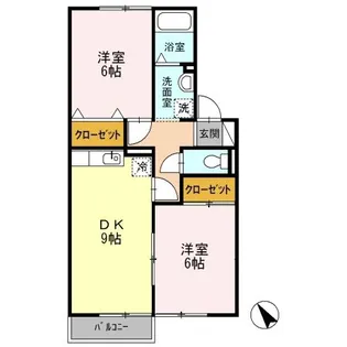 クレセール今江【1階】の間取り