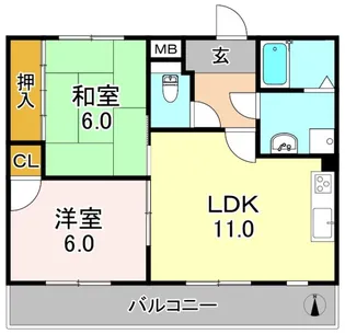 平野第一マンション【5階】の間取り