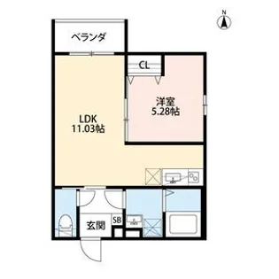 FERIO 小路東(フェリオショウジヒガシ)【1階】の間取り