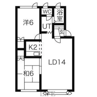サジタリアマンション【1階】の間取り