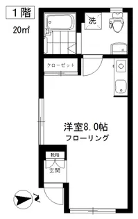 メイコーポ目黒中町【1階】の間取り