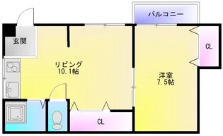 山本コーポ【1階】の間取り
