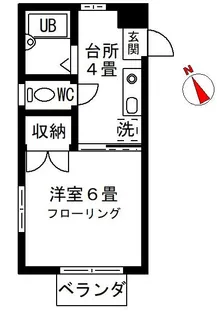 コーンフラット【2階】の間取り