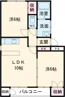 シルクハイツ【1階】の間取り