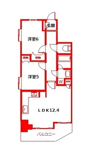グランベル川崎南幸町デュアルステージ【6階】の間取り