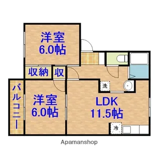フレグランスあい【1階】の間取り