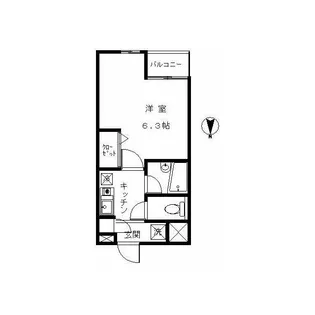 ピュアコートきぬた【1階】の間取り