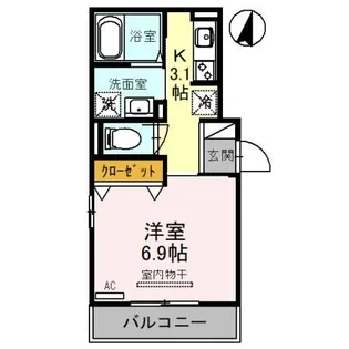 カーサしらたま【3階】の間取り