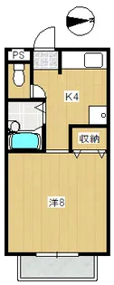 メゾンフルーレ【1階】の間取り