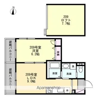 Floracion中山【2階】の間取り