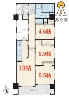フレックスタワー横浜関内【8階】の間取り