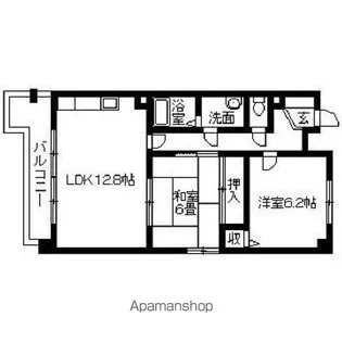 エルミタージュ平尾【5階】の間取り