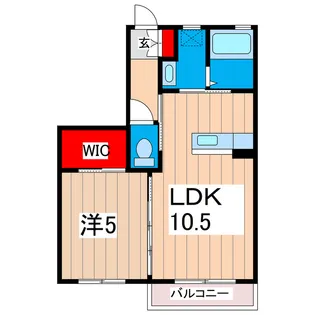 リヤンドゥボンヌール【1階】の間取り