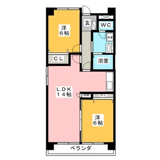 ミラリオ東島【4階】の間取り