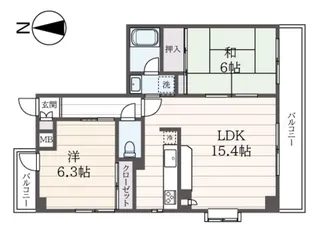 アゼリアバレー【1階】の間取り