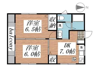 グランパル有玉【1階】の間取り