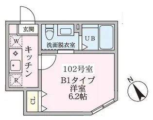 Rivera Bloom横浜【1階】の間取り