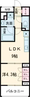 オープンレジデンシア三軒茶屋【4階】の間取り