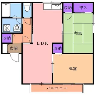エクセラン佐藤E【1階】の間取り