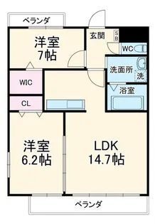 オアシス【3階】の間取り