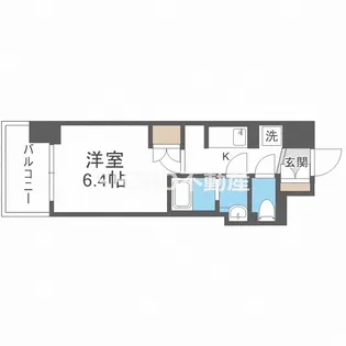 BPRレジデンス新梅田【14階】の間取り