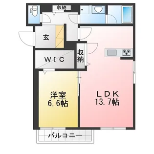 シャーメゾン中条町【1階】の間取り