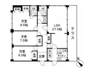 山手ハウス【1階】の間取り