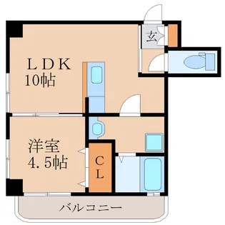 リテラス鹿屋弐番館【2階】の間取り