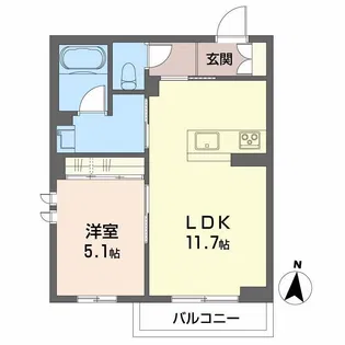シャーメゾン南白土【1階】の間取り