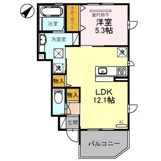 サン・コートS【1階】の間取り