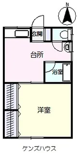 【学生相談】ケンズハウス【2階】の間取り