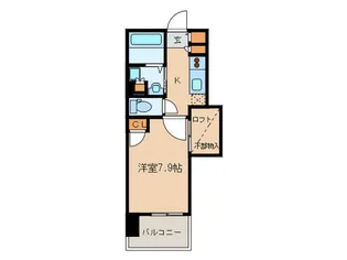 アクタス博多Vタワ-【7階】の間取り