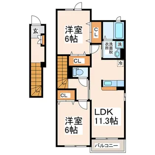 サンエイツプレイン【2階】の間取り