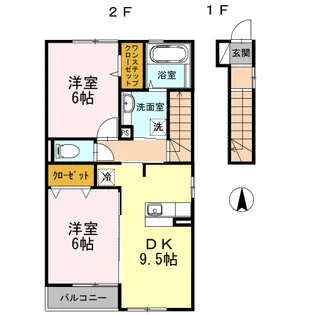 エクセレント宮前 A【2階】の間取り