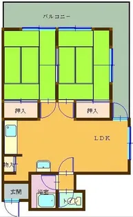 アサヒパレス沢津【3階】の間取り