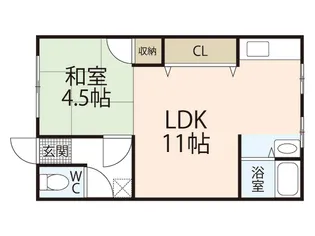 岡本アパート【2階】の間取り