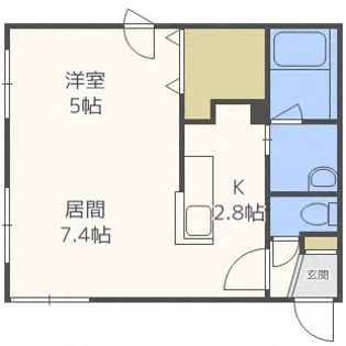 モデルノ大通東【2階】の間取り