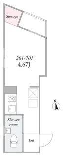 the trias sumiyoshi【7階】の間取り
