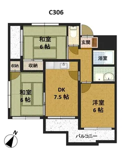 メゾン千咲【3階】の間取り