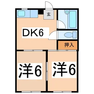 セラミックハイツ秋山【1階】の間取り