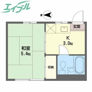 コーポロイヤル【1階】の間取り