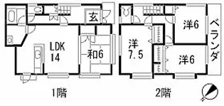 広島県広島市安佐北区狩留家町【一戸建】の間取り