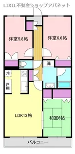 オーパス新潟【1階】の間取り