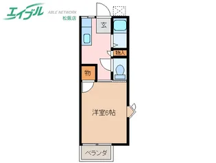 ロイヤルふじ A【2階】の間取り