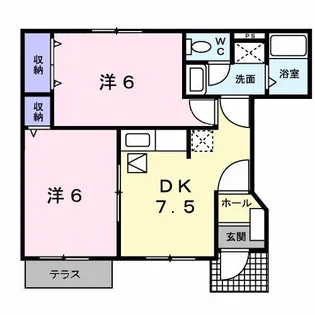 エスポワールA【1階】の間取り